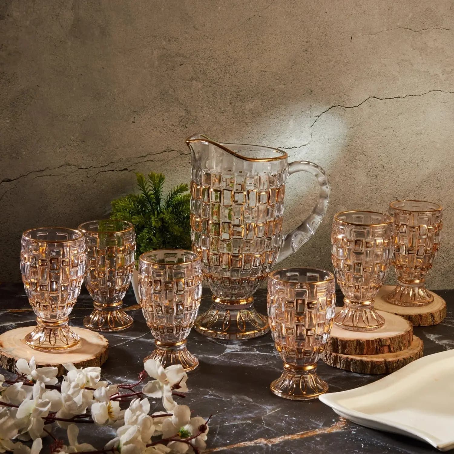Juices jar and glass set